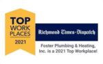 2021 Richmond Times Best Work place award